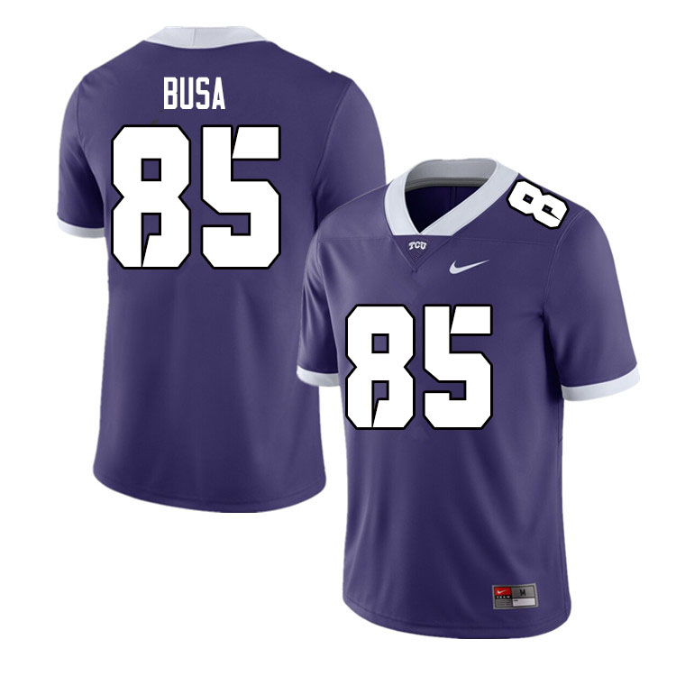 Men #85 Nick Busa TCU Horned Frogs College Football Jerseys Sale-Purple - Click Image to Close